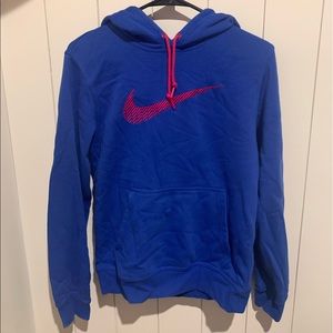 Blue and Hot Pink Nike Hoodie